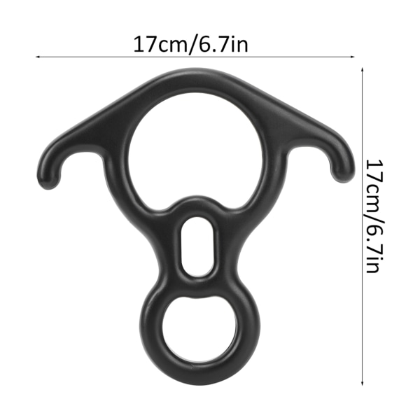 Oksehorn 8-formet ringkarabinhage - 50KN, Descender til luftarbejde, redning og klatring