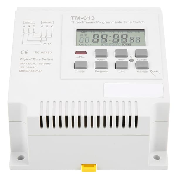 TM-163 Tre faser 380V Smart Digital Ukentlig Programmerbar Kontroll Strømtimerbryter