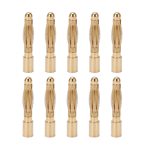 2,0 mm Bullet Banana Connectors Rent kobber Nikkelbelagt Bullet Banana Connectors for Line Plug In