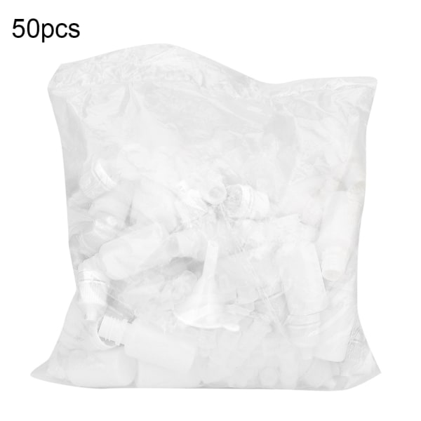 50 stk. 10 ml plastik tomme, klembare flasker Øjenvæskedråbebeholder DropperHvid