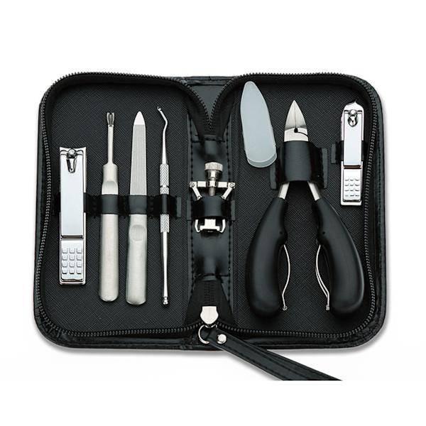 7 stk Manicure Sæt Rustfrit Stål Manicure Pedicure Kit Grooming Kit Negleklippere