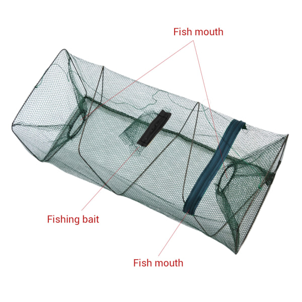 Bærbar fiskenett Retractable Fish Shrimp Mesh Cage Cast Net Fishing Trap Network Foldable Fishing Net Tackle