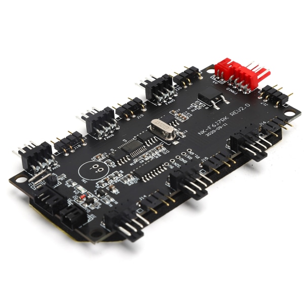 LED-lyskontroller PCB Strømforsyning Vifte Hub 4/3 Pins ARGB Splitter Trådløs fjernkontroll