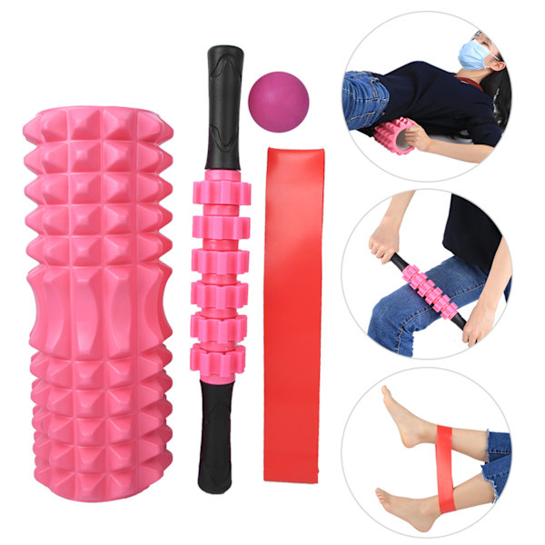33cm Piikkimäinen Jooga Ontto Vaahtomuovirulla Hierontatanko Fascia Pallosetti Pilates 33CM 5in 1