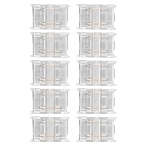 10 st 3-stifts 10 mm COB LED-remsanslutningar Remsa till remsa Snabbanslutning Gapless Lödfria LED-kontakter för remsljus