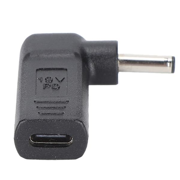 Sovitin Type C USBC suorakulmioon DC 65W 90 asteen kulmassa PD-emulaattori kannettavalle tabletille 4,0x1,35 mm