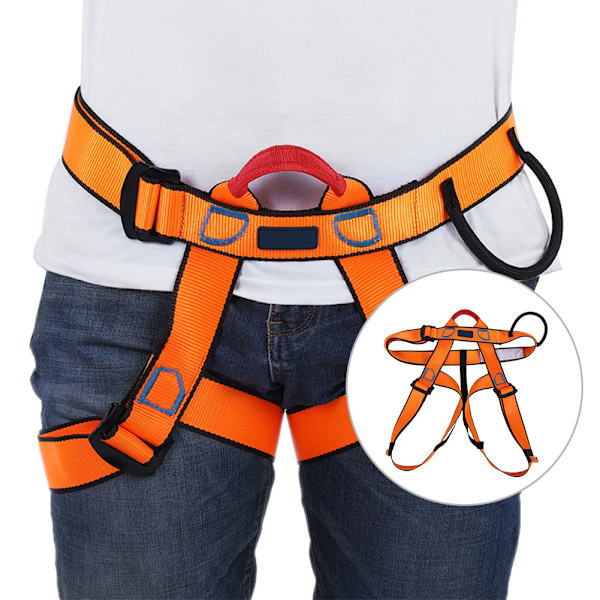 Säkerhetsbälte för bergsklättring, bergsklättring, rappellering, flygarbete - Orange