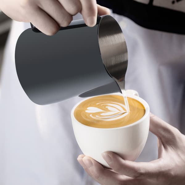 350 ml rustfrit stål titaniseret mælkeskummerkande kaffekande til Latte Art Sort