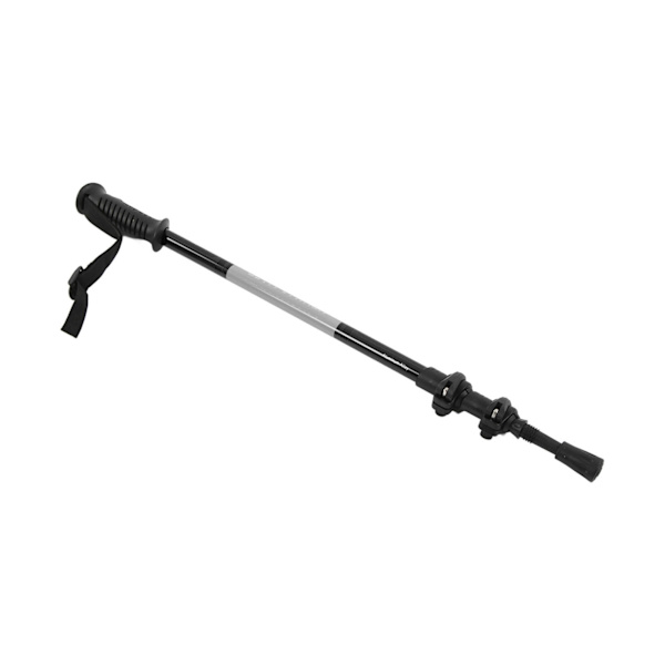 Tredelt aluminiumlegering Alpenstock korrosionsbestandig teleskopisk vandrestav - sort