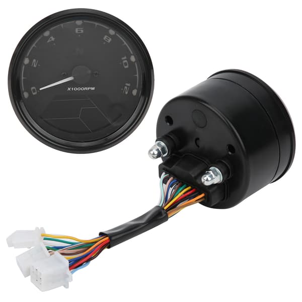 Motorcykel Speedometer LED Multi-Funktion Digital Indikator Skive Blå Baggrundsbelyst DC 12V