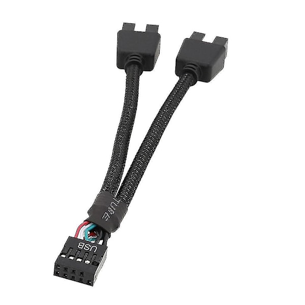 9-pin USB Header Hun 1 Til 2 Han Forlængerkabel Kort Desktop 9-pin USB Hub-B6
