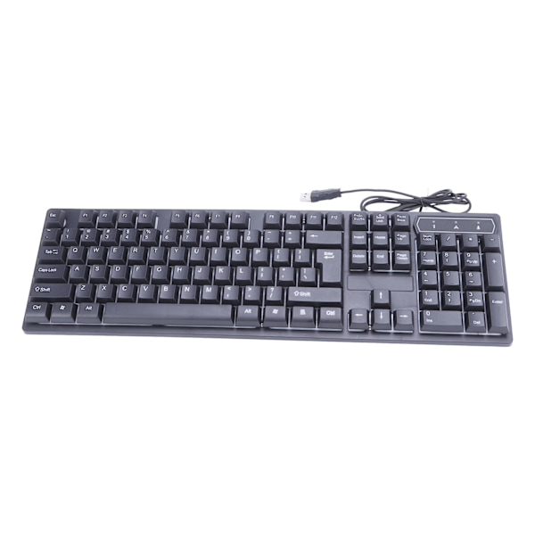 Tastatur Farverigt Lys Stabilt 104 taster Suspenderet Keycap Kablet Mekanisk Gaming Keyboard