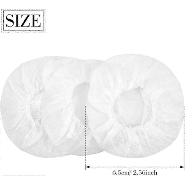 100 st Hörlurskydd Engångs Överdrag Sanitets Skyddande Icke-Vävt Stretchmaterial (6,5 cm)