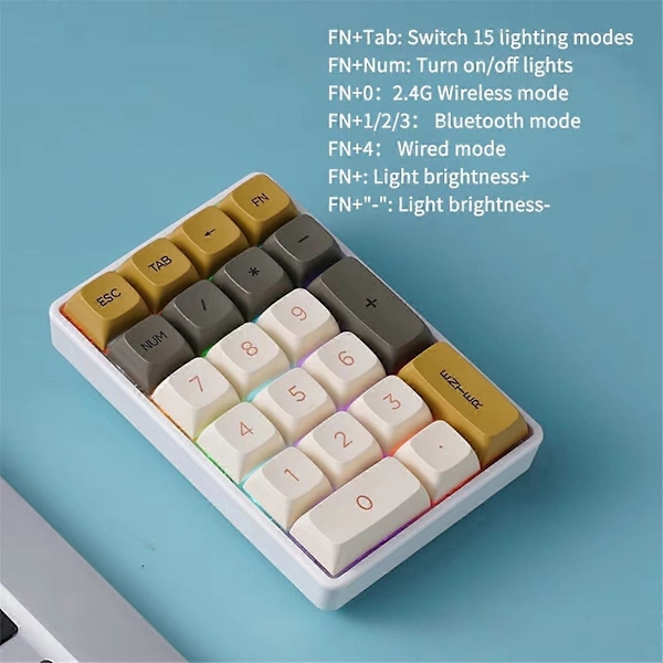 Mini Tangentbord 2.4G Trådlös Numerisk Knappsats Mekanisk Numerisk Knappsats A