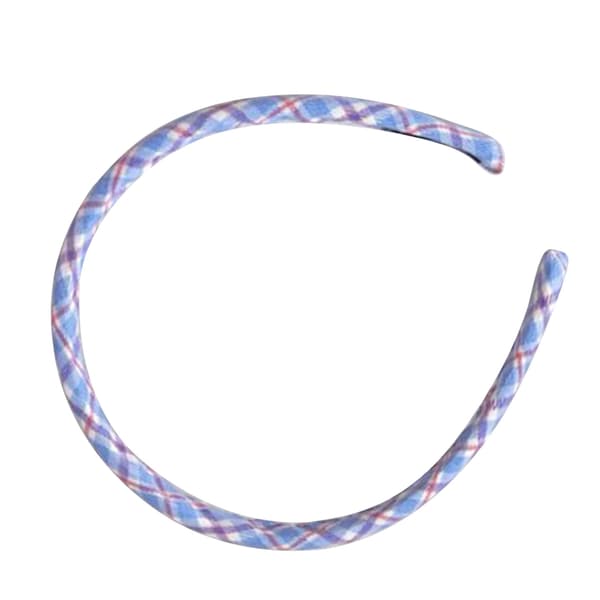 Hårband för kvinnor i rutig design, halkfritt, eleganta tyghårtillbehör, för flickor, blå