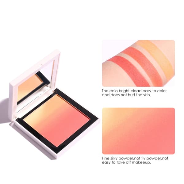 Ansigt Makeup Blush Puder Gradation Blusher Langtidsholdbar Kosmetisk Kindpuder #4