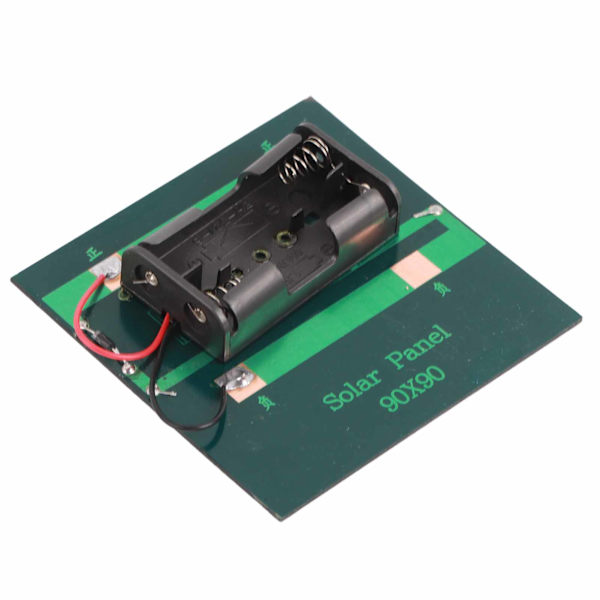 Solcellepanel ladercelle ladebrett 1W DC4V for 2xAA 1.2V batterier strømforsyning