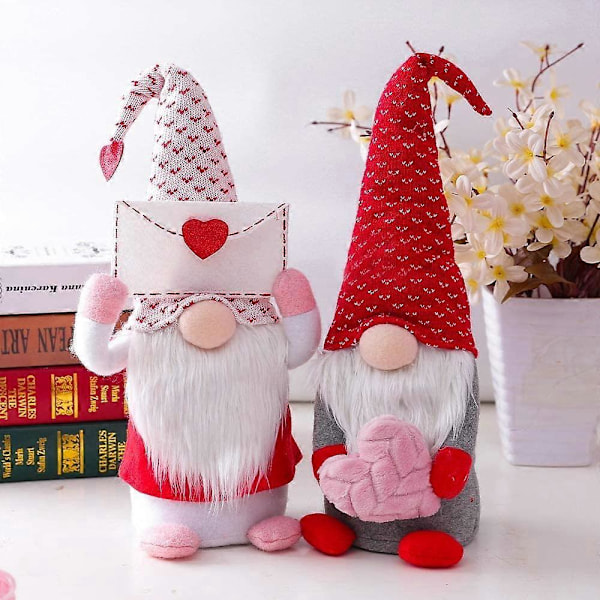 Dvergplysjdukke Dekorasjon for Valentinsdagsgaveinnpakning Kjærlighet Uten Ansikt Dverg Rudolph Dekorativt Ornament
