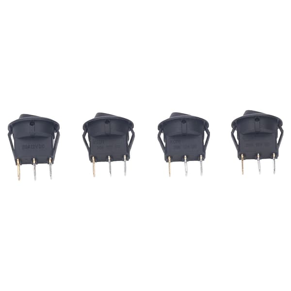 4 STK 12V Runde Strømbrytere 3 Pin 2 Posisjon LED Bryter Båt Vippebryter 20mm