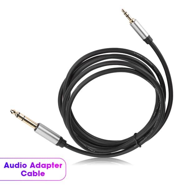 3,5 mm til 6,5 mm lydadapterkabel han til han HiFi-lydkvalitetsforbindelseslinje til telefon (1,8 m)