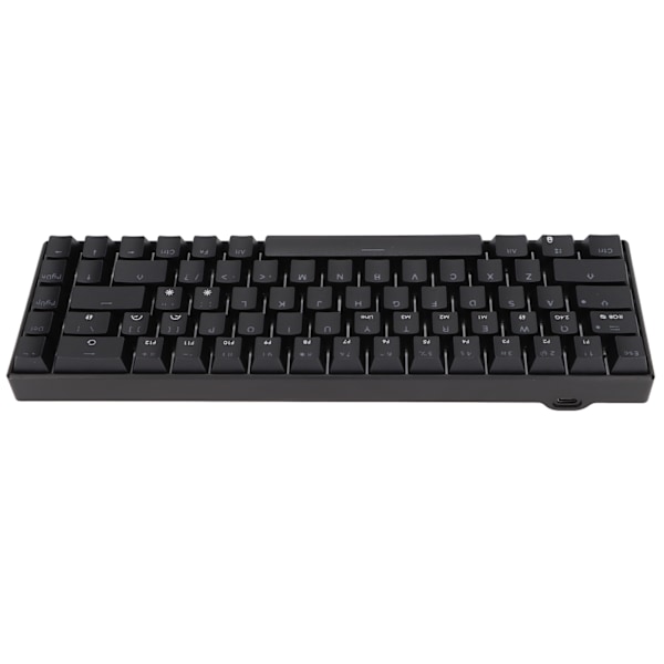 Langaton 2.4 G mekaaninen näppäimistö Musta 68 näppäintä RGB dynaaminen taustavalo Langaton pelihiiri WindowsBlack-kytkimelle