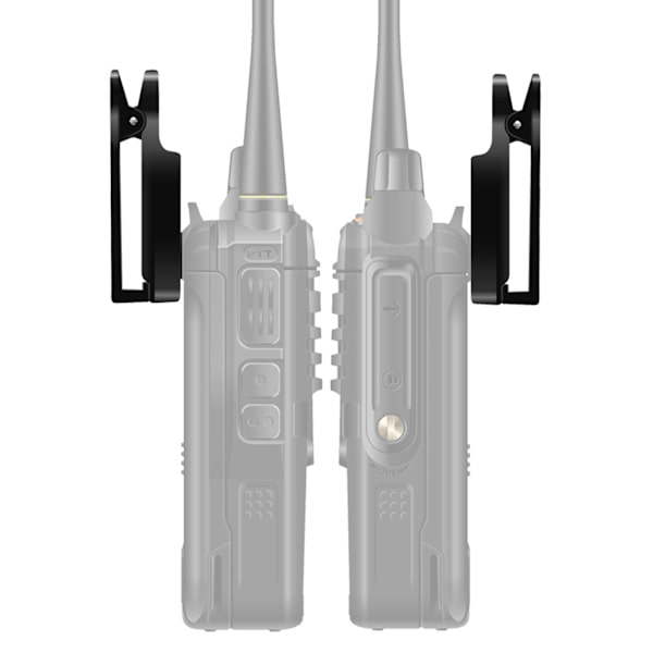 10 st vattentäta svarta walkie-talkie bältesklämmor för BAOFENG UV-9R Plus