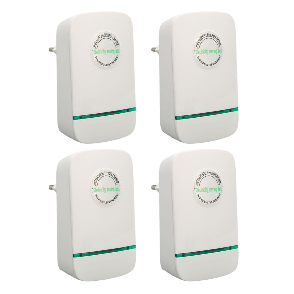 4 ST Power Intelligent Flamskyddsmedel Lågförbrukning Elsparbox för hem 90‑240V EU-kontakt