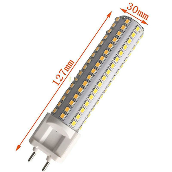 G12 LED-lampa 15W Kallt vitt 6000K 2835 SMD 85-265V Majslampa - 2-pack