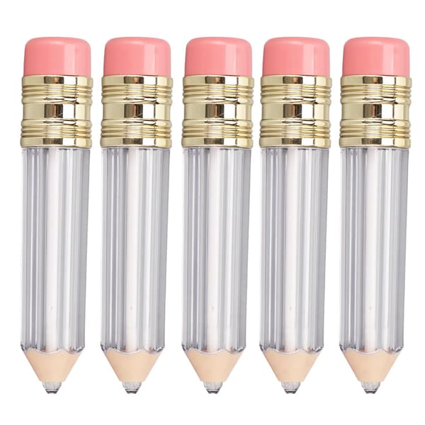 5 stk 5 ml blyantformede tomme lipglossrørbeholdere DIY påfyllbare leppeoljeflasker for kvinner jenter