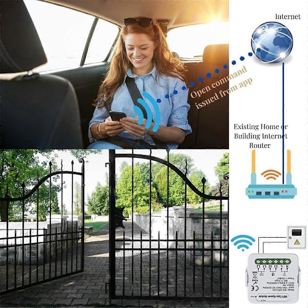 Tuya WiFi Smart Gardin Switch Modul Til Alexa Home(A)