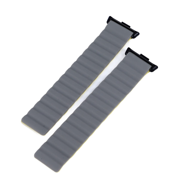 Magneettinen rannekoru hengittävällä vahvalla magneettilukolla Mi Band 8 Pro -kellolle, harmaa keltainen