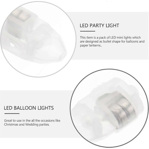 Förpackning med 30 Mini LED-lampor - Superstarka - Perfekta för en fest eller som komplement till papperslyktor
