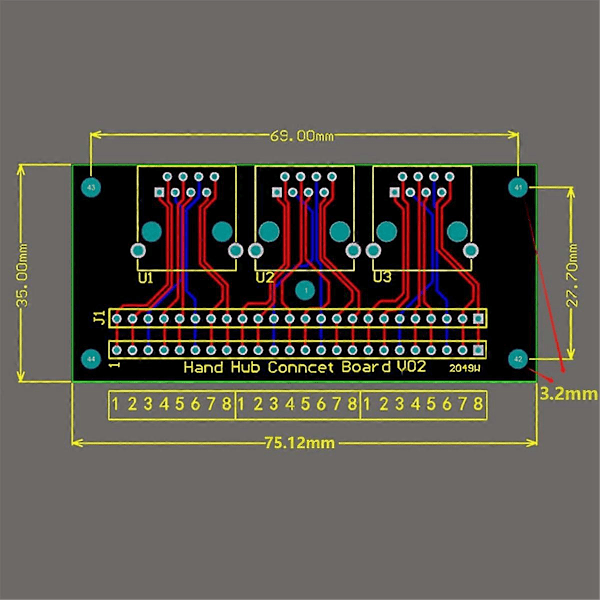 RJ45 Hona Kopplingsplint, Lödfri RJ45 till 8-Pin Fjäderterminal