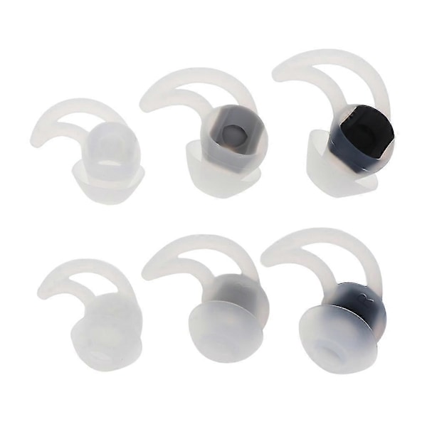 Ljudisolerande silikon in-ear hörlurar öronsnäckor för Bose QC20 QC30 - Öronkrok ingår Vit