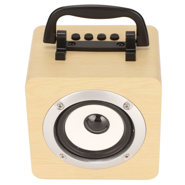 Bärbara Bluetooth högtalare Kraftig bas Stereo Retro Trådlös minihögtalare i trä för fest utomhus