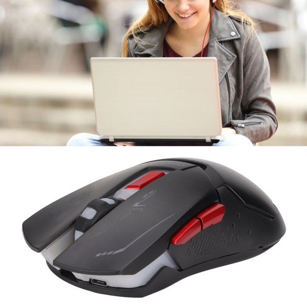 2,4G langaton hiiri Ergonominen pelihiiri Kolmen DPI:n säädettävä USB lataus 2,4G-hiiri USB vastaanottimella tietokoneelle