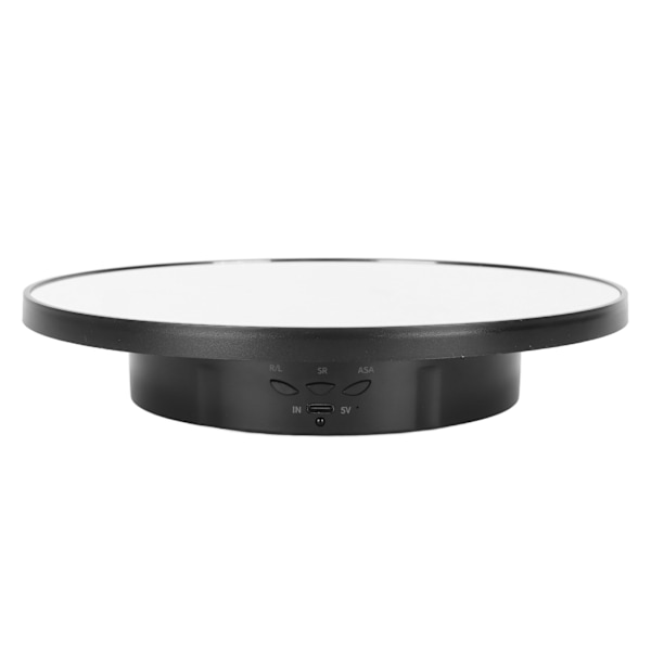 Roterende displaystativ 2 i 1 Automatisk 360 graders elektrisk dreieskive med fjernkontroll for fotografering Produkt Smykker Svart