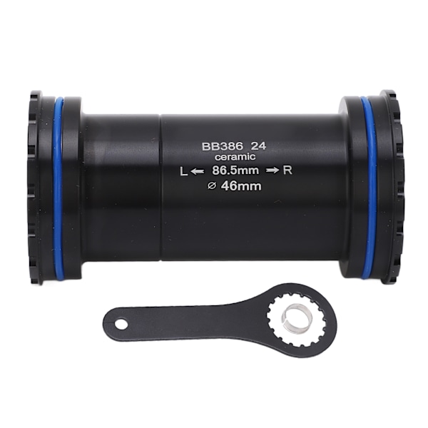 Bike Bottom Bracket Lightweight Aluminum Alloy Low Noise Ceramic Hollow Bottom Bracket with Wrench for Mountain Bikes