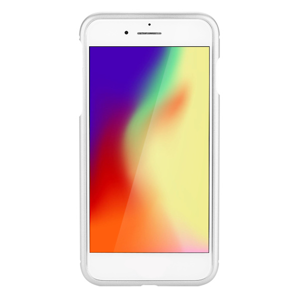 Magnetiskt absorberande härdat glas telefonskyddsfodral för iPhone 8 Plus Silver
