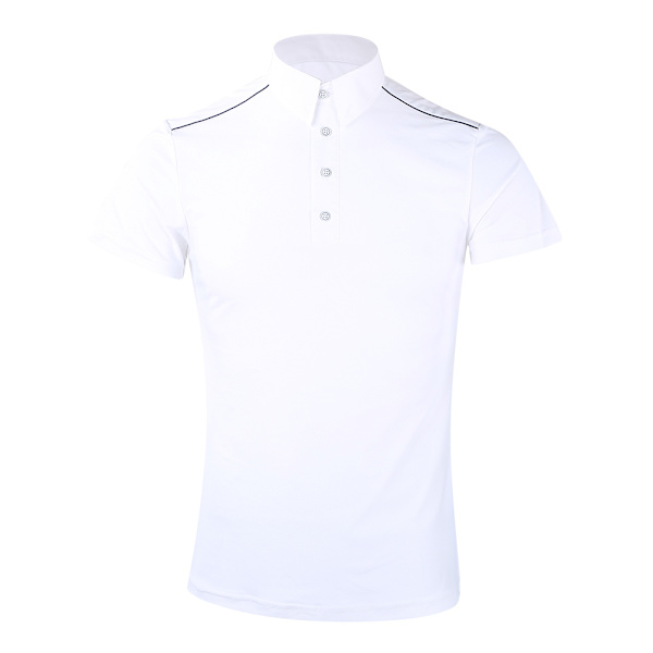 Män Andas Bekväm Sport Ridkläder T-shirt Hästridning Kortärmad (Vit M)