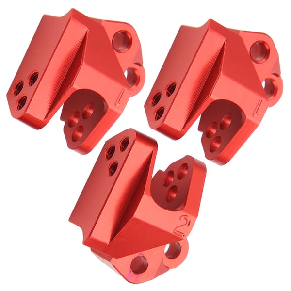 Fast kode trækbom i aluminiumslegering, egnet til Axial SCX10 III AX103007 1/10 RC bilmodel, rød