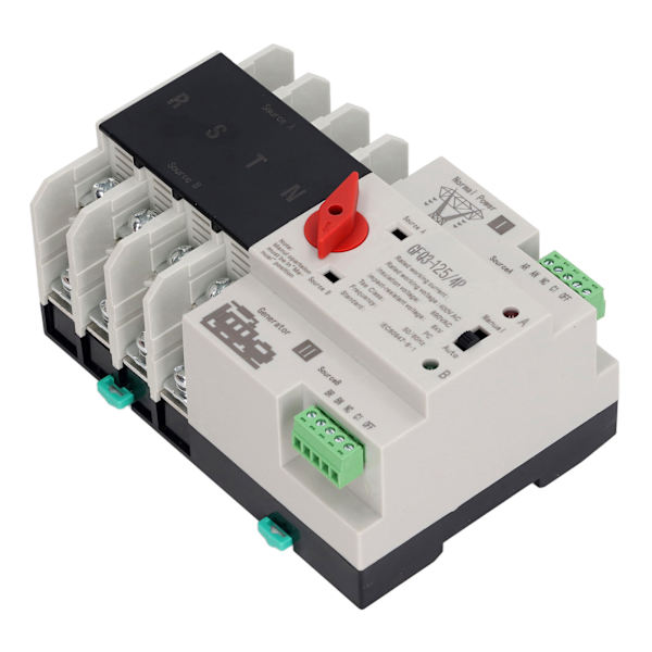 4P AC400V 80A Dobbelt Strøm Automatisk Overførselskontakt ATS Skift Timing Controller Kontakt 50 60Hz