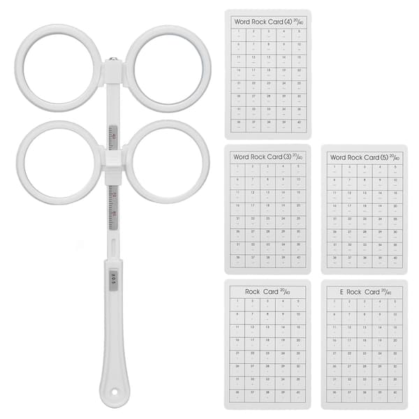 Optisk Flipper Plast Justerbar Optometri Flip Lins Instrument med Synundersökningskort för Amblyopi Vit(±0.5 D. )