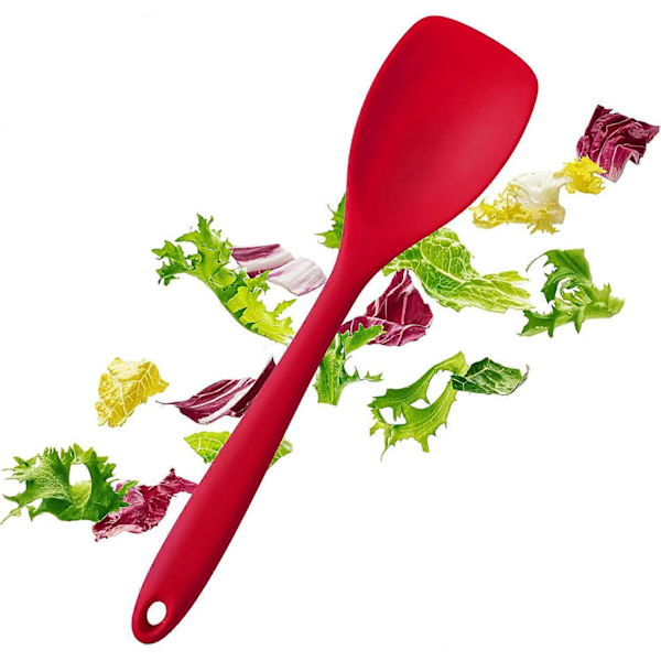 Basics Silikonspatel Sked (Spoonula) - Värmebeständiga Silikonspatlar upp till 250°C - Hygienisk Design i Ett Stycke av Gummi - Skedspatlar
