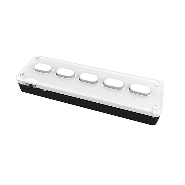5 Taster Egendefinert Tastatur Makro Programmerbart Bluetooth-tastatur Hvit