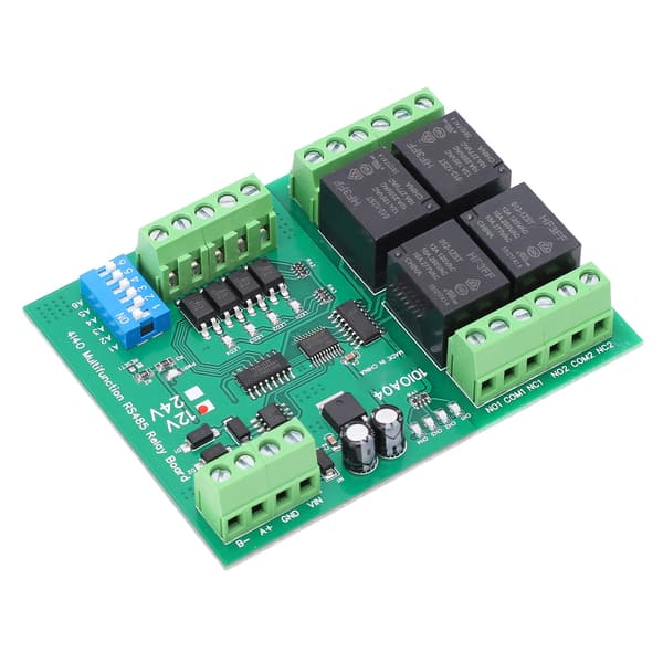 4-kanals relémodul Multifunksjonelt RS485 relékort for elektrisk utstyr DC 12V
