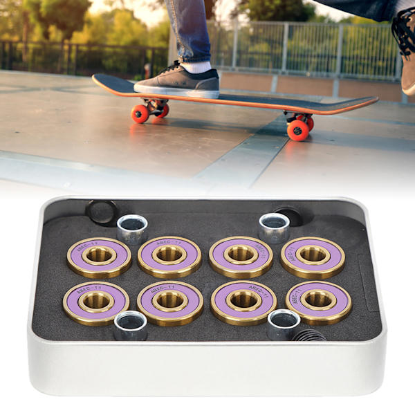 Bærbart skateboard af aluminiumslegering Udskiftning af rulleskøjtelejer