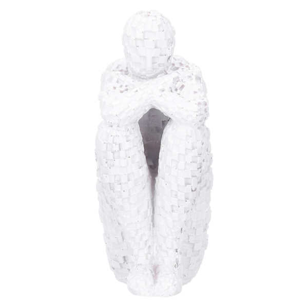Resin Abstrakt Tænker Figuriner Statue Kontor Hjem Dekoration Tilbehør Håndværk Hvid