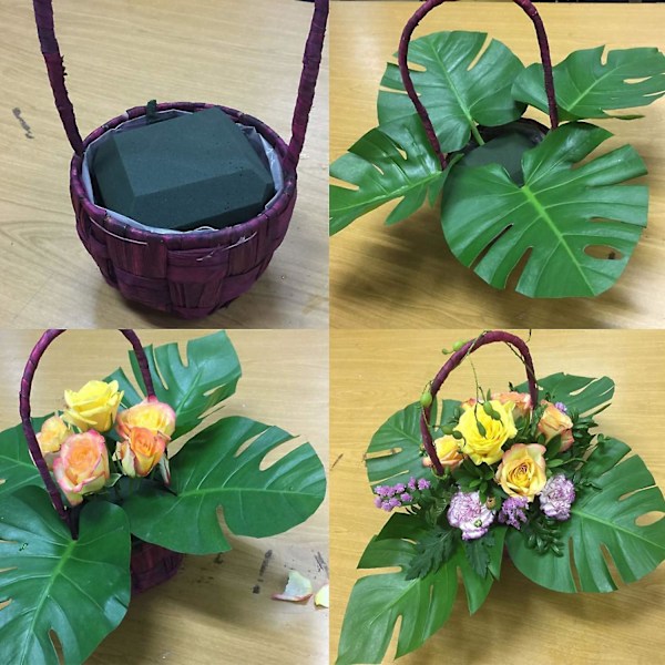 Blomsterskumsteiner for friske blomsteroppsatser og håndverk