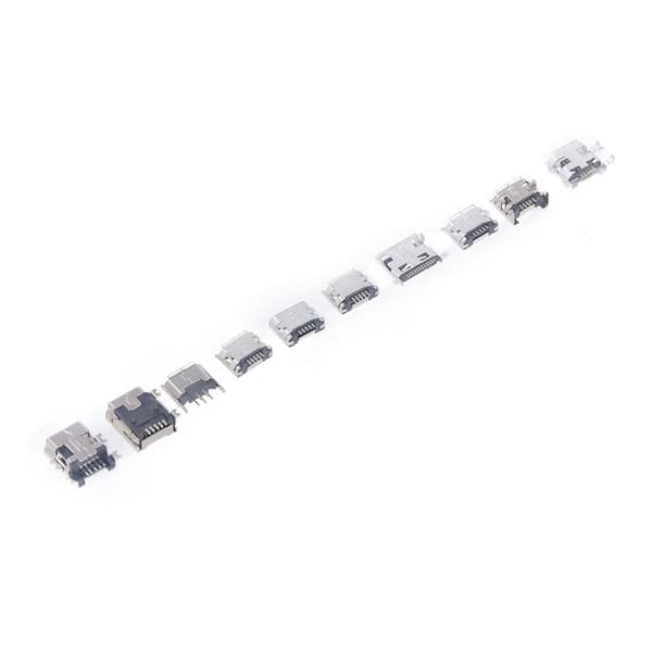 100 st Micro MINI USB honkontakt USB-jackkontakt för hushållsapparater